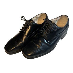 Stacy Adams, Leather (Sole, Lining, and Upper) Plain Toe Lace Up, Men's Black 9W